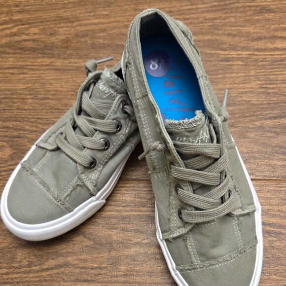 BLOWFISH Malibu Women's Fabric Upper Laced Up Sneakers - Khaki Green - Size 8.5M - Picture 3 of 16